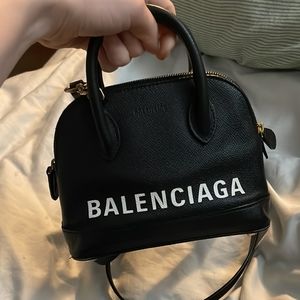 Authentic Balenciaga Black XXS Ville Top Handle Bag